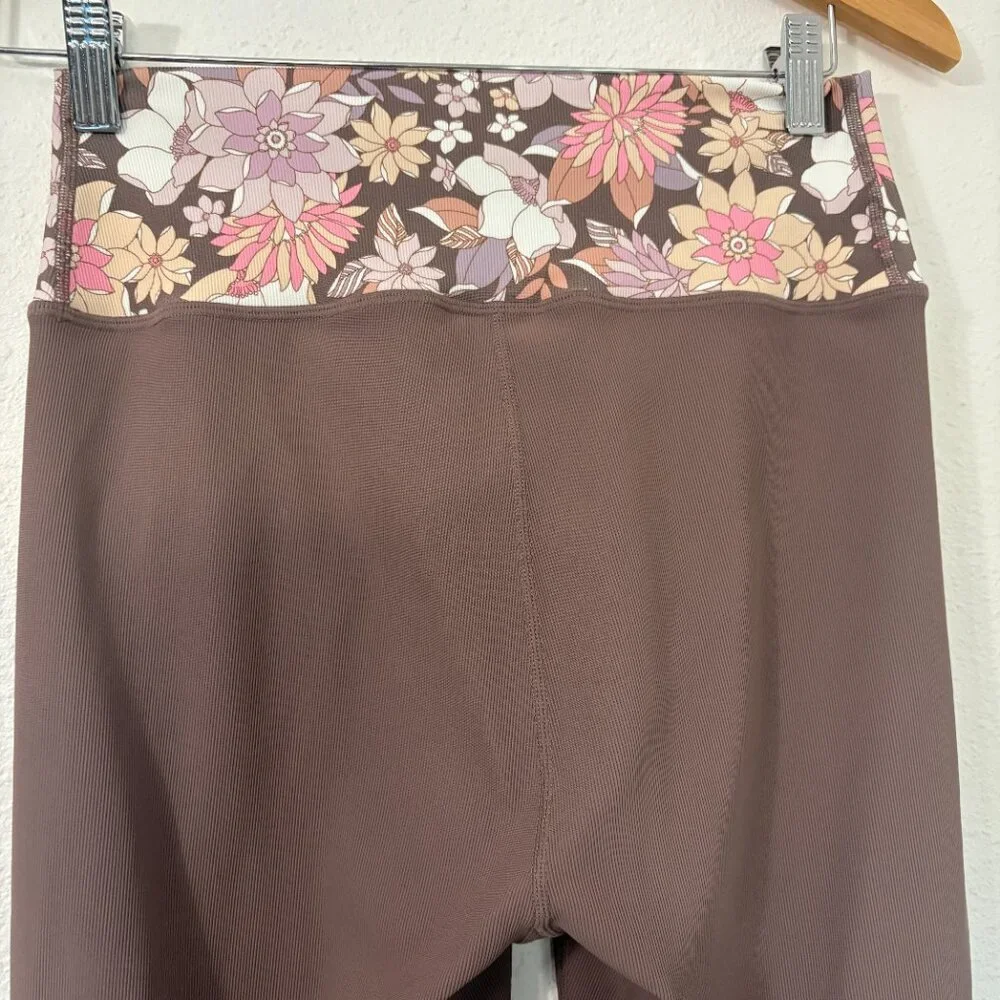 Z Supply Good Days Rib 7/8 Leggings in Twilight Sky Size Large New Activeware